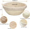 Fast shipping   stock Banneton Brotform Round bread  banneton proofing basket set