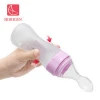 Feeding Bottle Silicone Squeeze Baby Food Dispensing Spoon for Infant Newborn Toddler