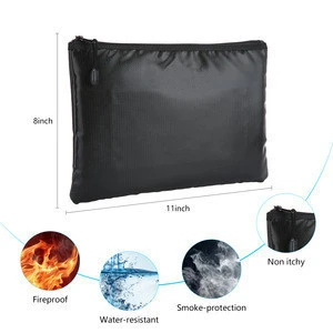 Fireproof Pouch Waterproof Document Bag File Envelope Safe Storage Cash Box 270*160mm