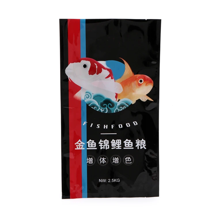 fish food packaging bag with stand up