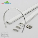 Flexible Led Profile Aluminum Curtain Wall Profile With 2216 Smd Led Strip