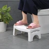Foldable Bathroom Toilet Stool, adjustable Squatting Stool for Kids and Adult, Fits all toilets