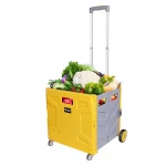 Folding Shopping Cart Laundry Grocery Trolley Dolly Handcart Market Luggage Car Suitcase Luggage Outdoor Storage Box