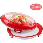 Food Preservation Trays Reusable Food Trays Stackable Plastic BPA Free Food Storage Container For Refrigerator Freezer Plate