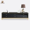 Foshan home furniture factory 3 drawer lcd led new model simple design wooden antique gold tv stand