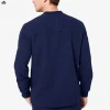 Four-Way Stretch Anti Wrinkle Rayon Blended Stylish Ribbed Collar Multi Pockets Long Sleeve Scrubs Uniform Tops Jacket