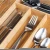 Import Free Sample 100% Bamboo Expandable Drawer Organizer, Premium Cutlery and Utensil Tray,Adjustable Kitchen Drawer Divider from China