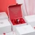 Import Free Samples Decorative Storage White Clamshell Type Boxes Red Satin Lining Cosmetic Gift Packaging Large Jewellery Box from China