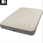 full deluxe flocking inflatable dura-beam single air mattress durable camping airbed