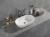 FW-2208 Antique artificial stone resin wash bath basin sink