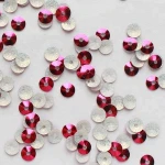 G0830  Factory Price one kg/pack Laser Red Color 5mm Heat Spangle Sequin hot fix with one hole