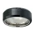 Import Gentdes Jewelry  Brushed 8mm Black Ceramic Center Titanium Ring Blank from China