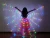 Girls Light Up Multi Colors Wings LED Wings Sticks Belly Dance Wing Stage Performance