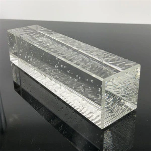 Glass Bricks with Bubbles Factory for Home House Decoration Solid Glass Block