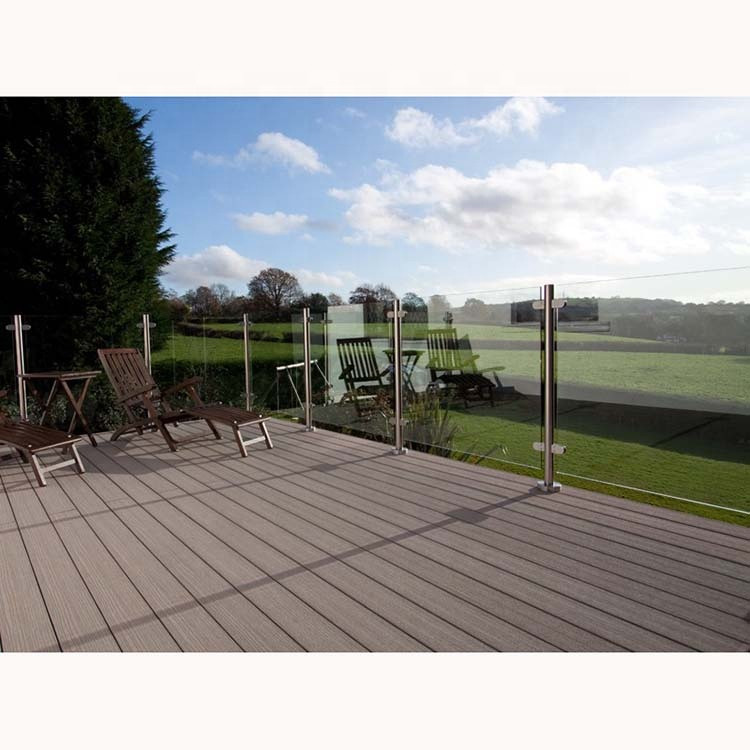Buy Glass Railing Post Design Stainless Steel Balcony Railing Laminated ...