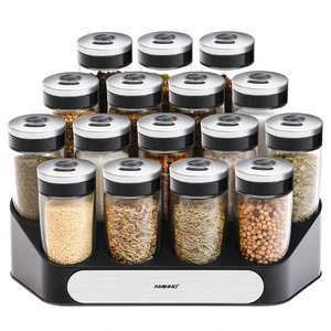 Seasoning Shaker Bottles Glass Kitchen Spices Storage Condiment