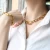 Import Gold Color Link Chain Necklace Women Men Punk Thick Chain Choker Necklace Big Lock Heavy Stainless Steel Necklace Bracelet Set from China