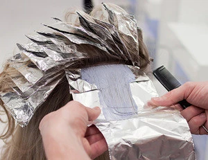 Good quality color printed hairdressing foil for hair salon and aluminum foil for hair coloring and perm