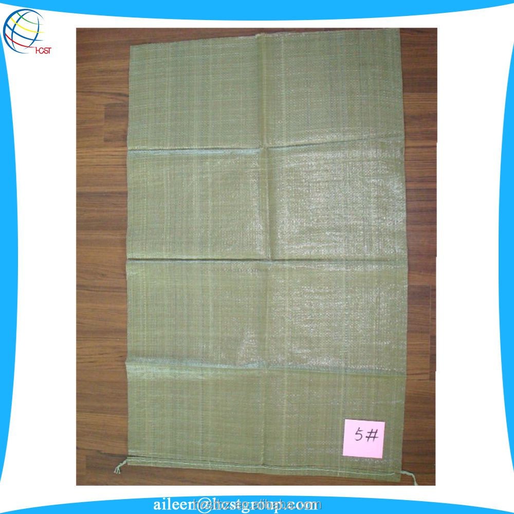 green construction waste pp woven bag for Russian market
