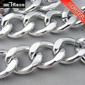 green silver clothing or bag accessories aluminum ring chain