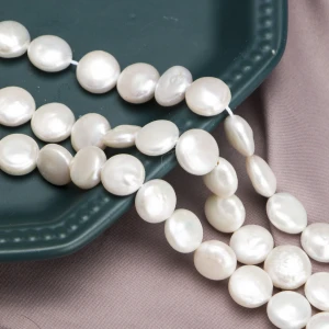 Haiyang perle pierre naturel coin button baroque pearl beads wholesale price freshwater pearl jewelry