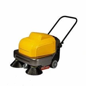 handheld commercial smart warehouse magnetic electric power 360 rotary double brushes walk behind manual sweeper