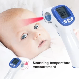 Head Non-contact Ir Infrared Thermometer Digital Infrared Body Thermometer Electric ABS High Brightness White Backlight Class II