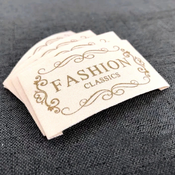 High density custom logo suit clothing woven label tag neck label patch for garment