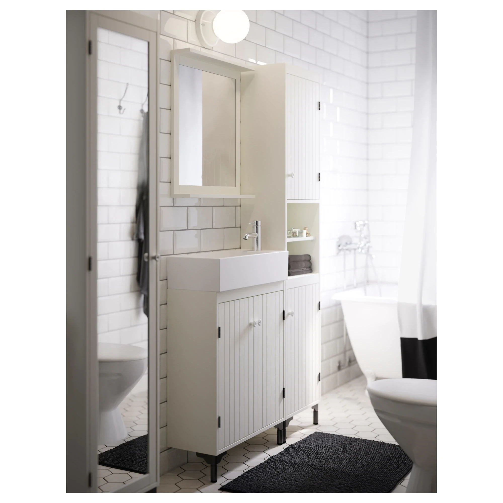 High-end and classic bathroom cabinet furniture shallow sink cabinet wall furniture storage cabinet
