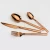 Import High mirror polish wedding gold plated cutlery set, rose gold flatware, spoon and fork gold cutlery from China