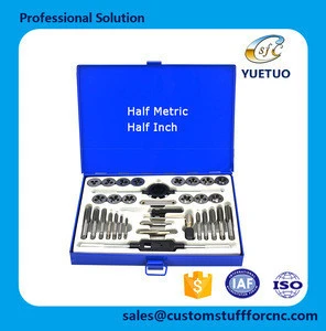 High quality 33 pcs High Speed Steel metric/inch tap and die set for handle tool