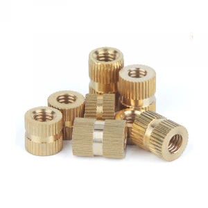 High quality brass fastener copper insert brass embedded nut knurled injection nuts