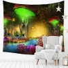 High Quality Colorful Abstract 3D Print Trippy Mushroom Tapestry Hippie tapestry wall hangings tapestry