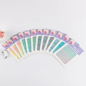 High Quality Colorful and fashion water transfer polish Art decal 3d gel designer nail sticker