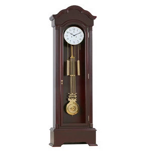 High Quality Decorative Hermle Movement Classic Luxury Antique Copper Solid Wood Floor Grandfather Clock