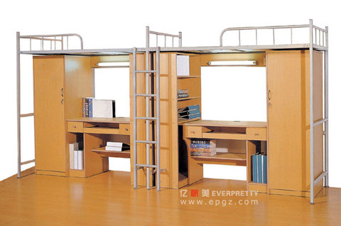 High Quality Dormitory Furniture School Used Modern Twin Full Metal Bunk Bed Cheap Student Bunk Beds with Desk and Chair