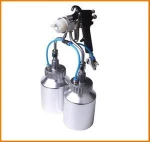 high quality economic double nozzle spray gun price for car wheel hup