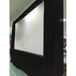 high quality fast fold 6x8 projector screen rear & front projection easy folding screen with flight box
