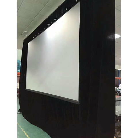 high quality fast fold 6x8 projector screen rear & front projection easy folding screen with flight box