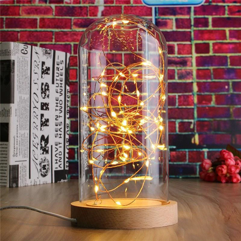 High quality glass dome cover star lamp led home decoration creative night lamp