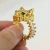 Import High Quality Gold Leopard Ring Cubic Zirconia Women Rings Jewelry Animals from China