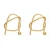Import High Quality Gold Plating Geometric Irregular Stud Earrings Statement Personalized Metal Wire Crossed Stud Earrings from China