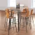 Import High Quality Oak Sturdy Powder Coated Metal Legs Mdf 6 Seater Bar Table from China