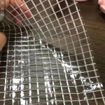 High Quality Poly Reinforced Fabric Leno Clear PVC Mesh Transparent Tarpaulin