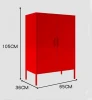 High Quality Red Color 2 Doors Metal Cabinet Fashionable Organize Steel Storage Cabinet  for Home