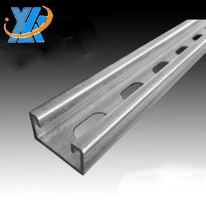 High Quality slotted galvanized strut steel u channel bracket gi c Iron channel