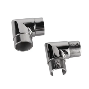 High Quality Stainless steel handrail fittings 90 degree corner connector round pipe connector