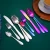 Import High quality stainless steel silver and gold plated flatware set wholesale cutlery set wedding from China