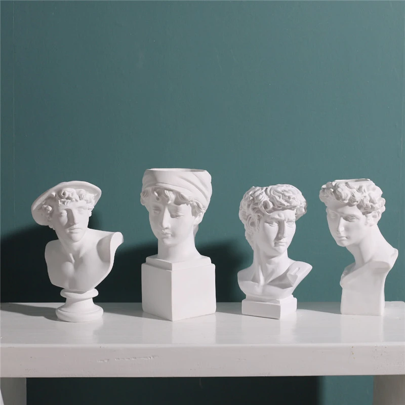 Hipster New Resin Western Celebrity Sculpture Vase Decoration