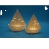 Home decor led light porcelain fishing sailing boat